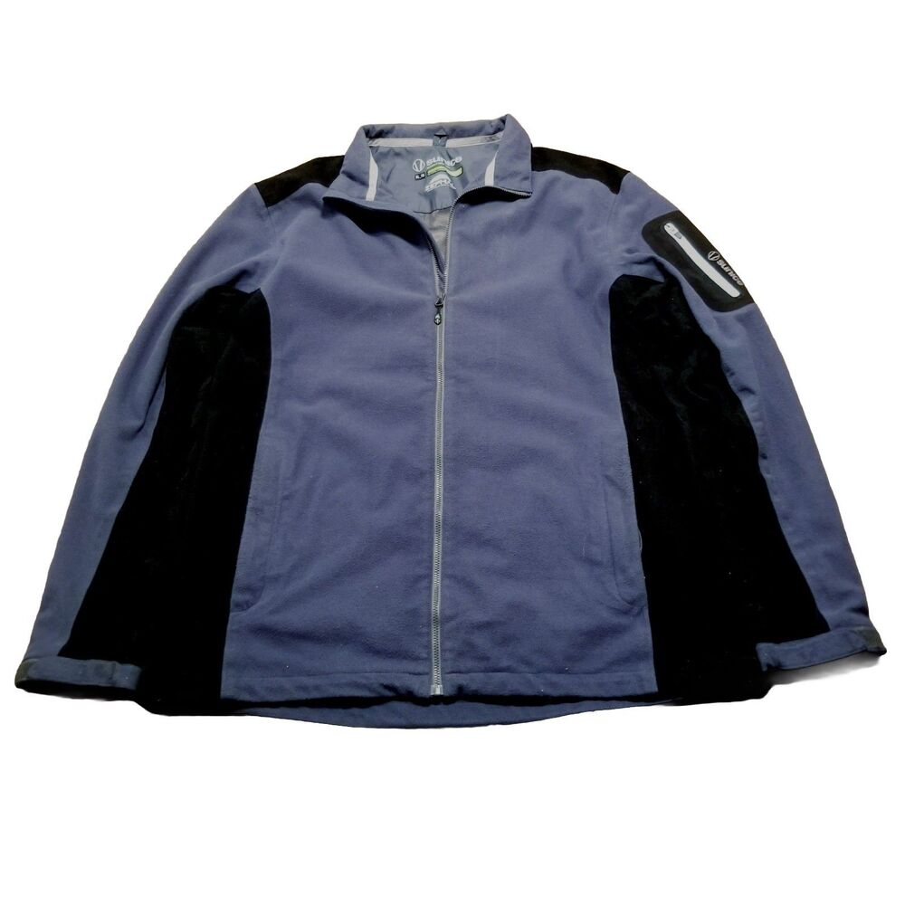 Sunice Typhoon Zephal Golf Rain Jacket Mens XL Full Zip Grey Black Windbreaker